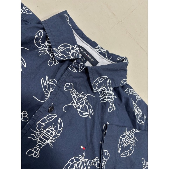 Tommy Hilfiger Other - Tommy Hilfiger All Over Print Lobster Short Sleeve Shirt Mens‎ L